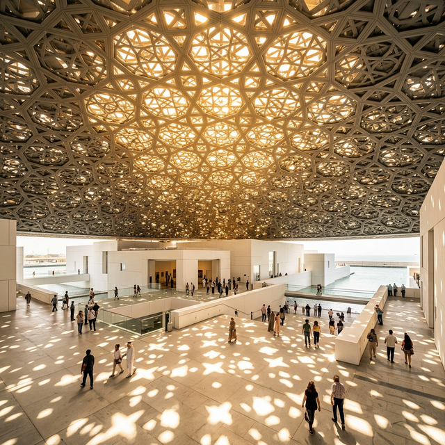 Louvre Abu Dhabi museum dome exterior
